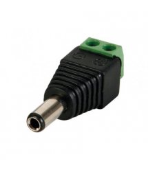 Роз'єм для підключення живлення DC-M (D 5,5x2,1мм) з клемами під кабель (Black Plug) (100шт/уп), Q100