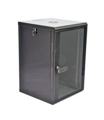 Шкаф 19"18U, 600x600x907мм (Ш*Г*В), эконом, акриловое стекло, черный UA-MGSWL186B