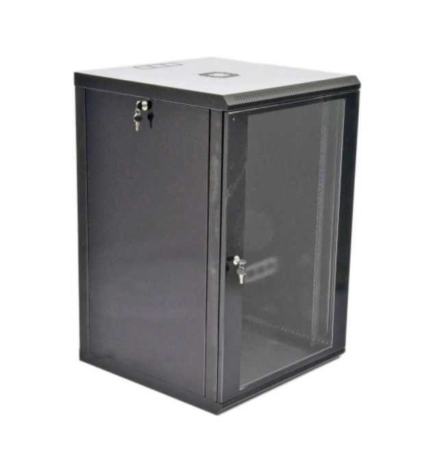 Шкаф 19"18U, 600x600x907мм (Ш*Г*В), эконом, акриловое стекло, черный UA-MGSWL186B
