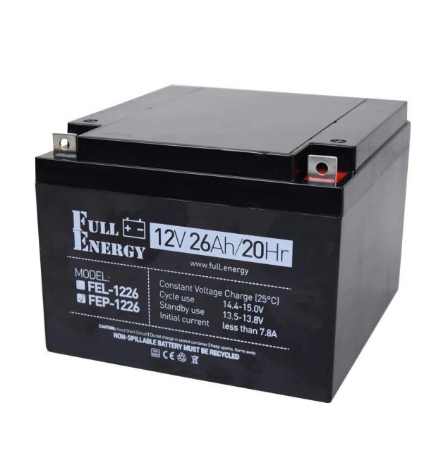Аккумулятор 12В 26 Ач для ИБП Full Energy FEP-1226