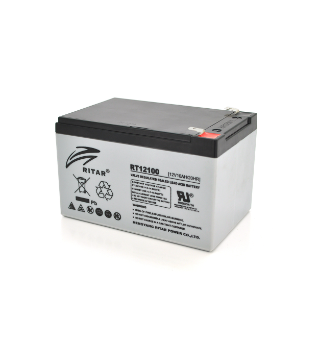 Акумуляторна батарея AGM RITAR RT12100S, Gray Case, 12V 10.0Ah ( 151 х 98 х 95 (101 ) ) Q8