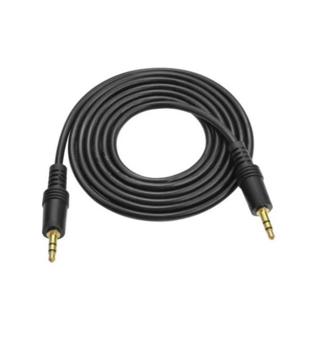 Кабель AUX Audio DC3.5 папа-папа 5м GOLD Stereo Jack (круглый) Black