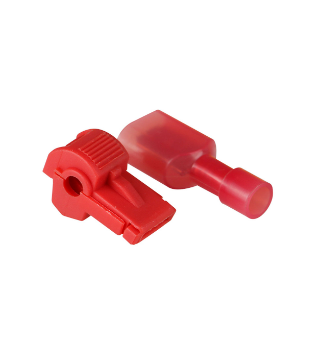 Клеммы T-образные обжимные быстрого монтажа, T1+MDFN1.25-250, 105C, 10A - 600V, Red