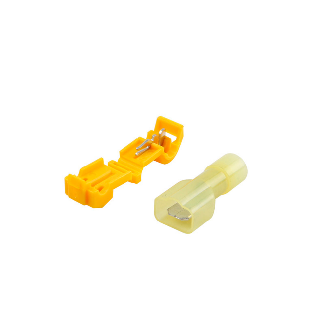 Клеммы T-образные обжимные быстрого монтажа, T5+MDFN1.5-250, 105C, 24A - 600V, Yellow