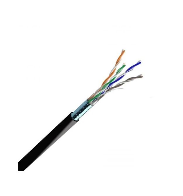 Кабель витая пара ЗЗЦМ (FTP медь уличный) Cat. 5e F/UTP PE 4х2х24 AWG (70910021) бухта 500м.