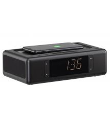 2E Акустическая док-станция SmartClock Wireless Charging, Alarm Clock, Bluetooth, FM, USB, AUX Black