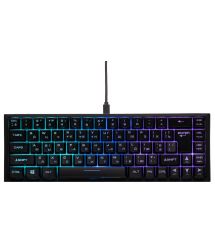 Клавиатура игровая 2E Gaming KG350 RGB 68key USB Black Ukr