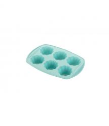 ARDESTO Форма для выпечки маффинов Tasty baking на 6 шт. 30*21*4 см, голубой, силикон