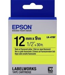Epson Картридж с лентой LK4YBF принтеров LW-300/400/400VP/700 Fluorescent Black/Yellow 12mm/9m