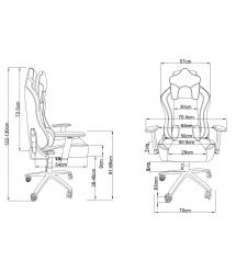 2E Gaming Крісло BASAN II, ПУ шкіра, 4D-Armrests, чорно-червоний