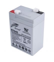 Акумуляторна батарея свинцево-кислотна AGM RITAR RT645 Gray Case 6V 4.5 Ah 20