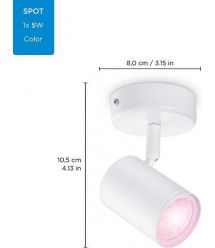 WiZ Умный накладной точечный светильник IMAGEO Spots 1х5W 2200-6500K RGB