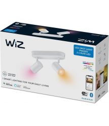 WiZ Умный накладной точечный светильник IMAGEO Spots 2х5W 2200-6500K RGB Wi-Fi белый
