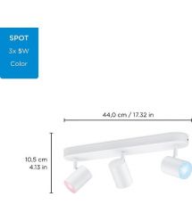 WiZ Умный накладной точечный светильник IMAGEO Spots 3х5W 2200-6500K RGB Wi-Fi белый