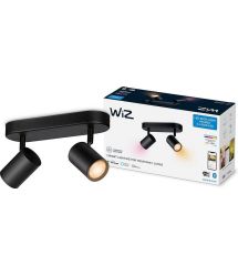 WiZ Світильник точковий накладний розумний IMAGEO Spots, 2х5W, 2200-6500K, RGB, Wi-Fi, чорний