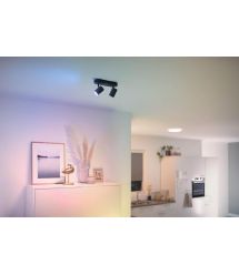 WiZ Умный накладной точечный светильник IMAGEO Spots 2х5W 2200-6500K RGB Wi-Fi черный