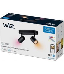 WiZ Умный накладной точечный светильник IMAGEO Spots 2х5W 2200-6500K RGB Wi-Fi черный