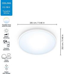 WiZ Умный потолочный светильник SuperSlim Ceiling 16W 2700-6500K Wi-Fi белый