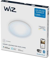 WiZ Світильник стельовий розумний SuperSlim Ceiling, 16W, 1500lm, 29,2см, 2700-6500K, Wi-Fi, білий