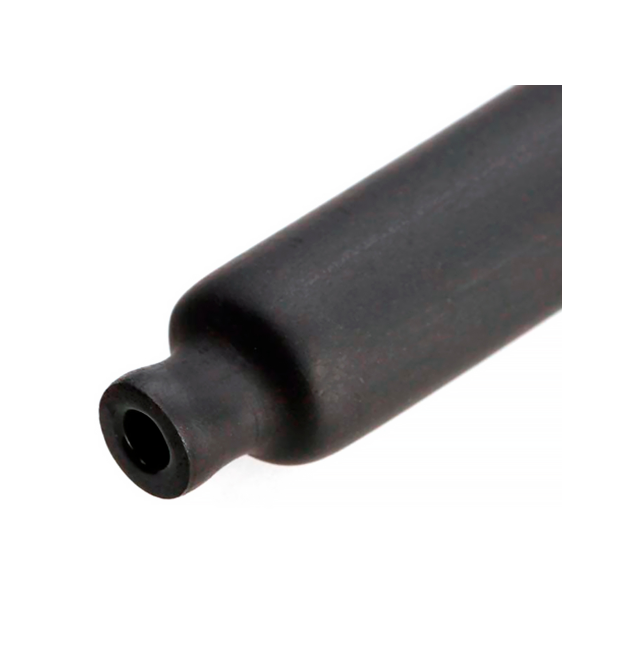 Термозбіжна трубка 1,5 мм, робоча температура: від -50C до + 125C, чорна, 1м, ціна за метр