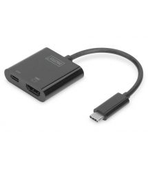 Digitus Адаптер USB-C - HDMI+USB-C UHD 4K, M/F, 0.11 m