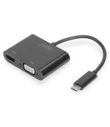 Digitus Адаптер USB 3.0 - HDMA+VGA Full HD, M/F, 0.15 m