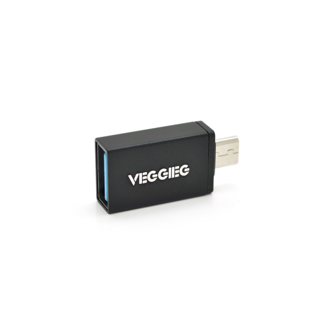 Переходник VEGGIEG V-OT01 USB2.0(AF) OTG - microUSB(M), Black