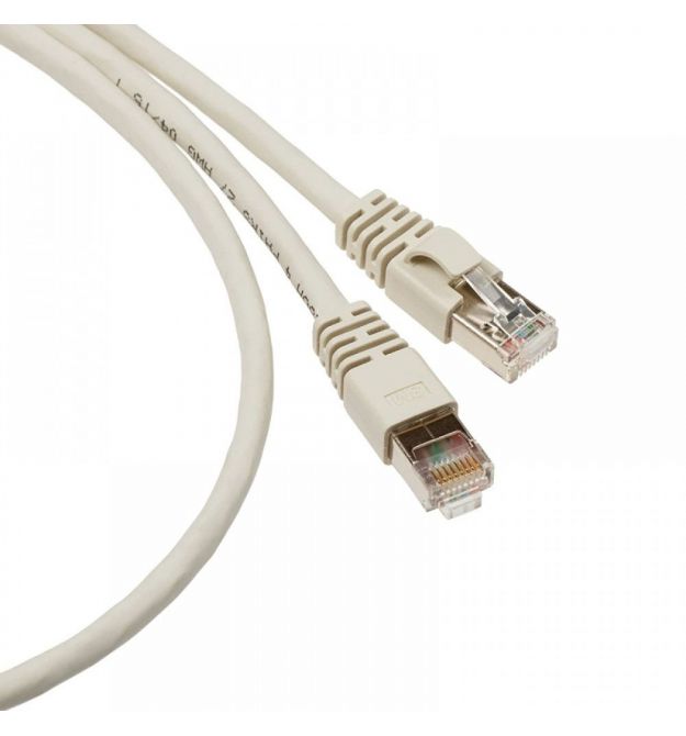 Патч-корд кат. 5e, 26AWG, RJ45-RJ45, сірий, 0.5 м, SF-UTP, LSZH, Corning