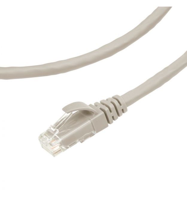 Патч-корд кат. 5е, 26AWG Slim, D4мм, RJ45-RJ45, серый, 0.5 м, U-UTP, LSZH, Corning