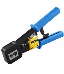 Инструмент с храповиком для обжимки RJ-45 (8P8C) и RJ-12-11 (6P6C), 4P-6P-8P Merlion EZ-RJ45 (14239)