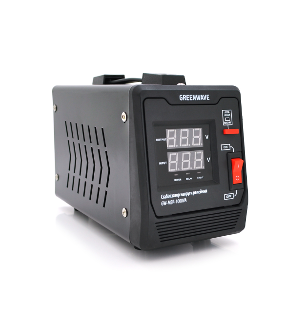 Стабілізатор напруги релейний Green Wave Mauser 1000VA, 1XSHUKO, DC140 - 260V, AC2208%, BOX