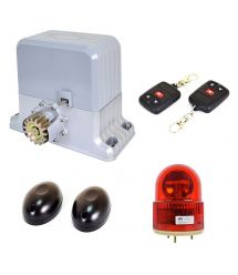 Комплект автоматики для откатных ворот весом до 1800 кг Weilai DGY1800Pro kit с сигнальной лампой и ИК-барьером