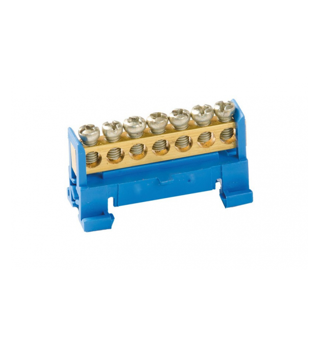 Шина нулевая 7 отверстий под DIN-рейку Q50