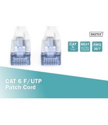 Патч-корд DIGITUS cat.5e, F-UTP, 0.5м, AWG 26/7, серого цвета