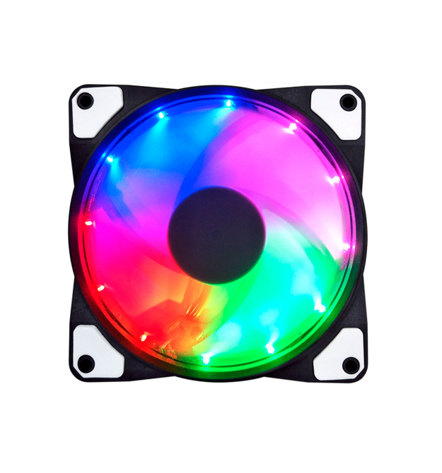 Кулер корпусной 12025 DC sleeve fan 3pin + 4pin - 120*120*25мм, 12V, 1100об - мин, 16LED, RGB