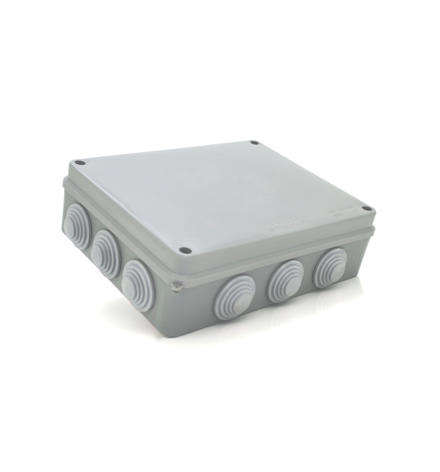 Коробка распределительная наружная Premium Р110 255х200х80мм IP55 Серый пластик (РР) Q6