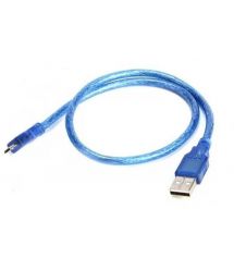 Кабель USB 2.0 RITAR (AM - Mini 5 pin) 1,5м, синий прозрачный