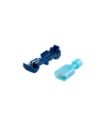 Клеммы T-образные обжимные быстрого монтажа, T2+MDFN2-250, 105C, 15A - 600V, Blue