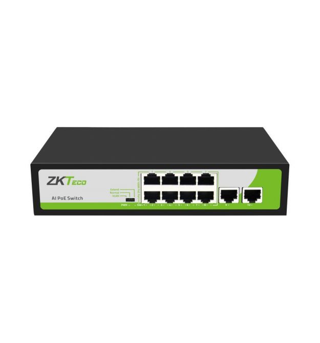 PoE-комутатор ZKTeco ZK-PoE82N-120W з 8 портами PoE