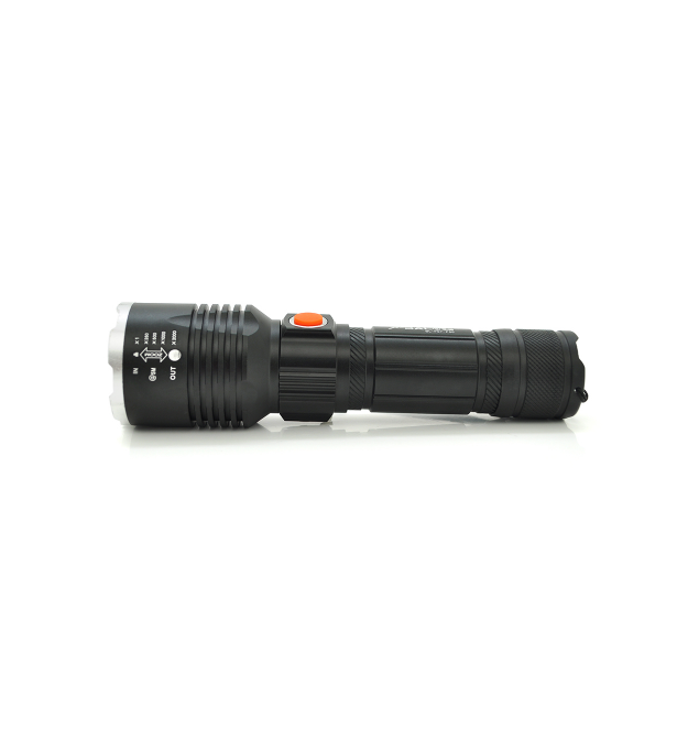 Ліхтар ручний Bailong P07-P50, 1LED Cree XHP50.2, 19W, 5 режими, ZOOM, 18650 - 8800mah, Black, IP40, кабель USB-micro, 160х45х32