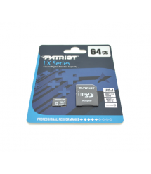 Карта памяти Patriot LX microSDHC Class 10 UHS-I, 64GB