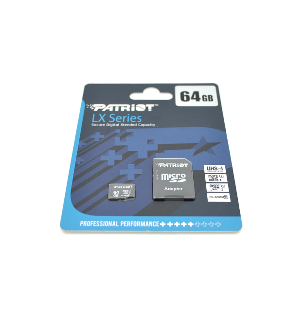 Карта пам'яті Patriot LX microSDHC Class 10 UHS-I, 64GB