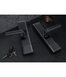 Умный дверной биометрический замок SEVEN LOCK SL-7767BF black