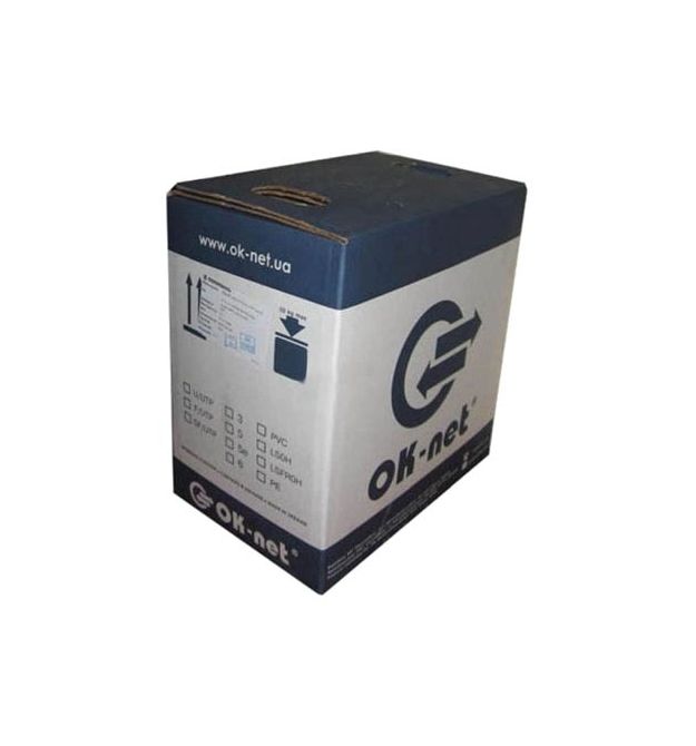 (UTP медь патчкордовый )КГПВ-ВП (100) 4*2*0,48 (U-UTP-cat.5E-SL patch AWG26, бухта 305 Кабель OK-NET