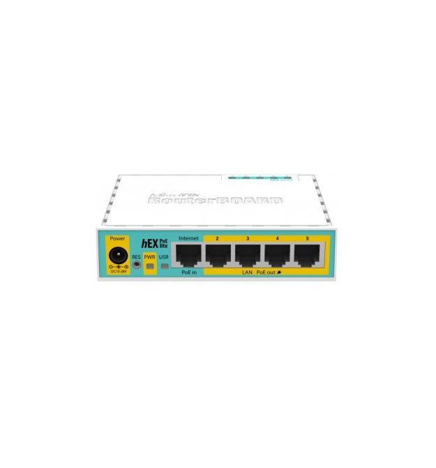 5-портовый маршрутизатор MikroTik hEX PoE lite (RB750UPr2)