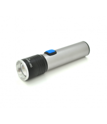 Фонарь ручной Flashlliight K31, 1LED Cree XML-T, 10W, 3 режима, ZOOM, 18650 - 2400 встроенный, Black, IP44, microUSB, 111х28х24м