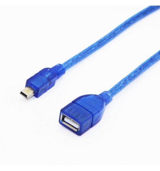 Кабель USB 2.0 AF-Mini-B OTG 0,3 м