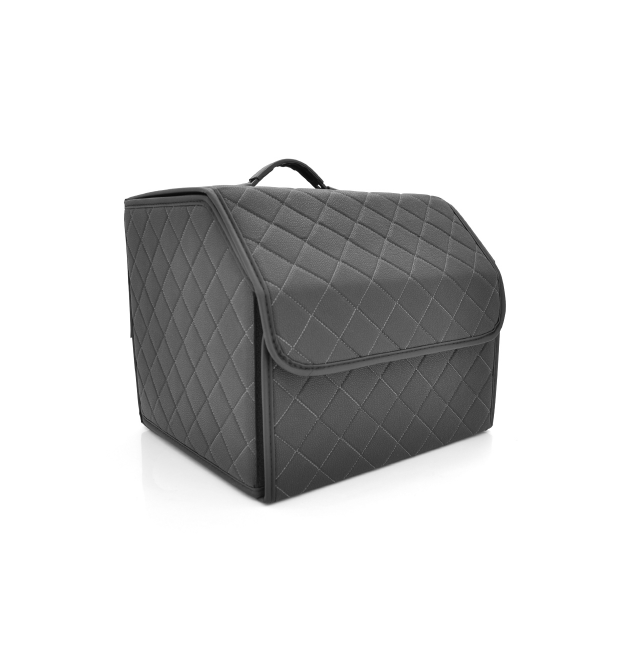 Складной кожанный автомобильный органайзер 330*320*300, Black