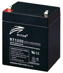 Аккумуляторная свинцово-кислотная батарея AGM RITAR RT1250B Black Case 12V 5.0Ah Q10