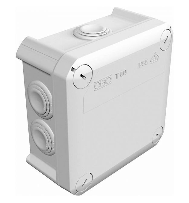 Коробка распределительная наружная Т60 114x114x57 IP66 OBO Bettermann цвет белый 